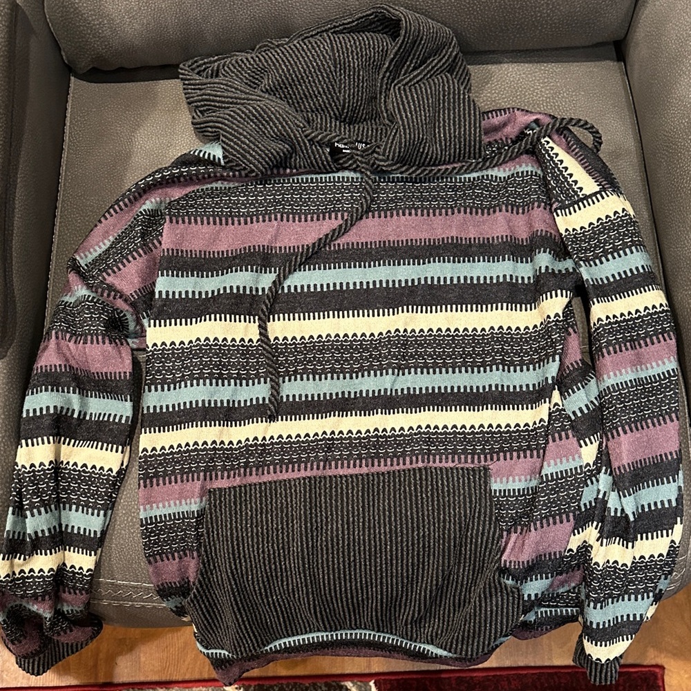 HEIMISH USA Striped Multicolor Hoodie